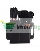 К-т силиконови прибори 33 части със стойка ножове, ножица и дъска